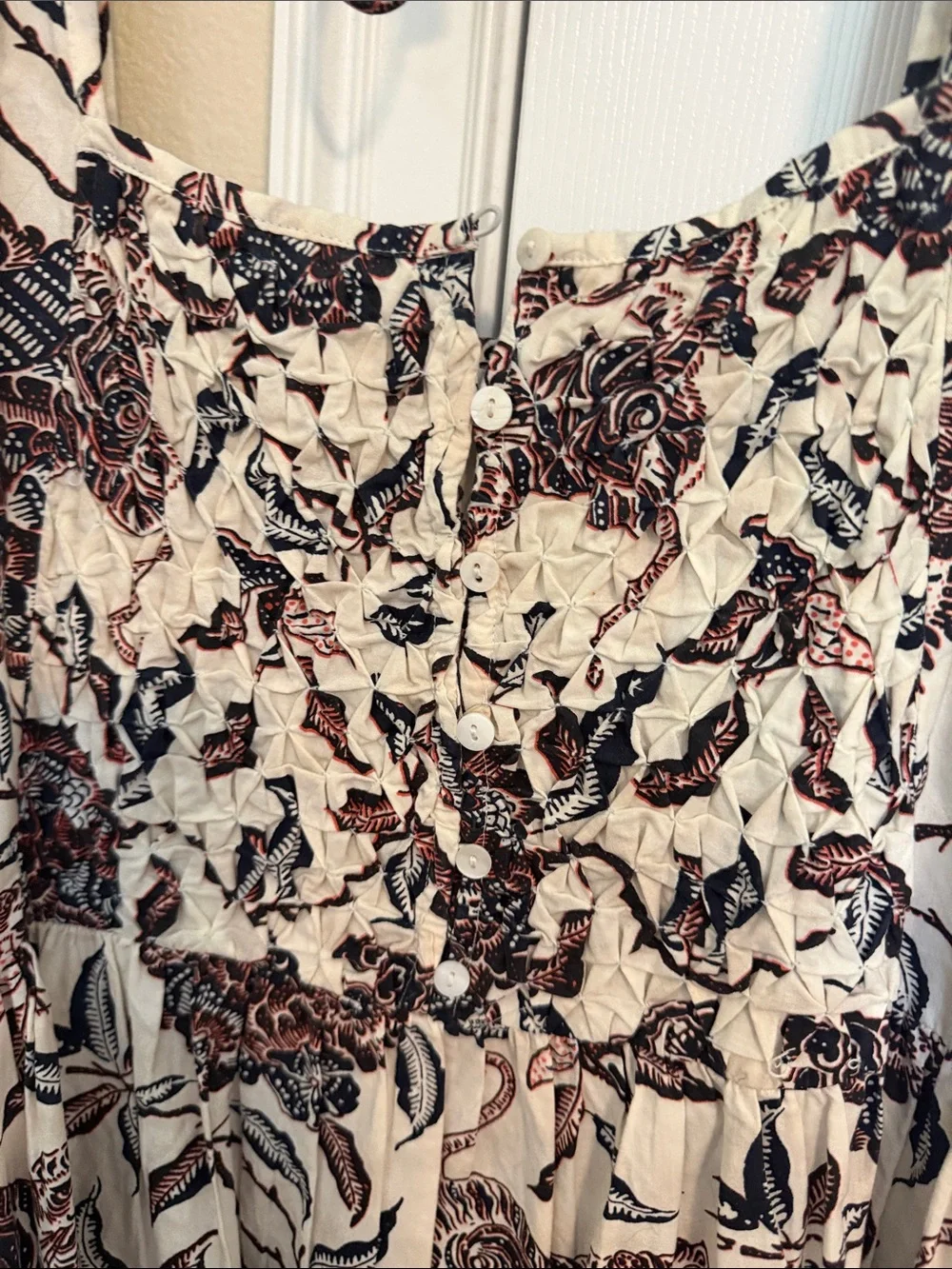House of Harlow 1960 Cream Mini Dress with Brown Floral Print